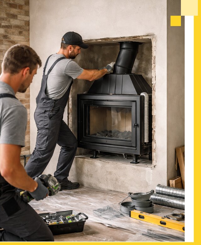 Установка каминных топок в Северске: монтаж, подключение