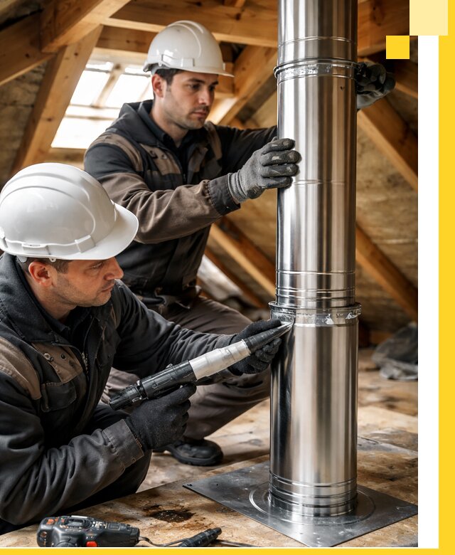 Монтаж дымоходов для каминов в Северске с гарантией качества