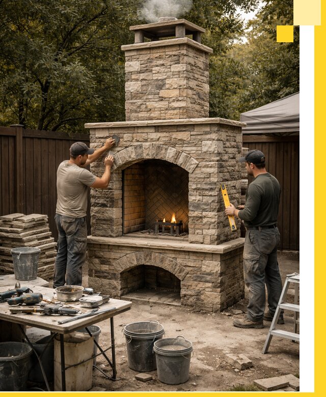 Проектирование и установка уличных каминов в Северске