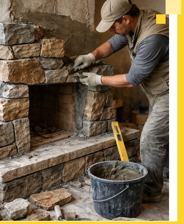 Изготовление и установка каменных каминов под ключ в Северске