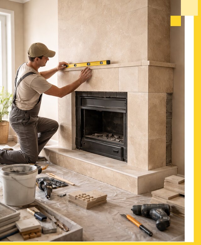 Установка и монтаж каминов в частном доме под ключ в Северске