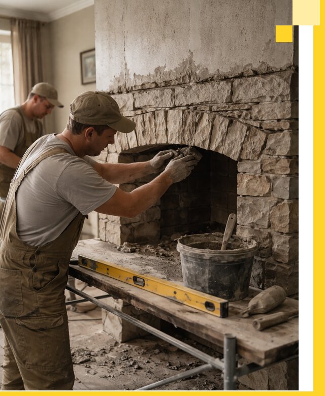 Изготовление каминов под ключ в Северске, монтаж и отделка