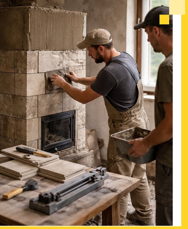 Профессиональная облицовка печей в Северске: керамика и камень