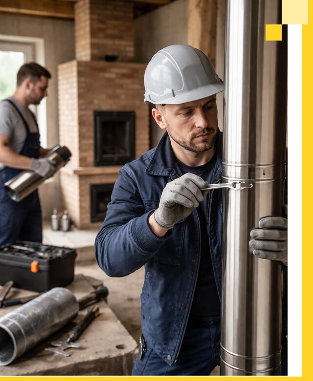 Профессиональный монтаж дымоходов для печей в Северске