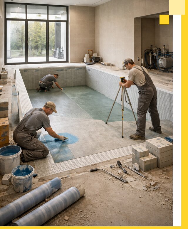 Проект и строительство закрытых бассейнов в Северске под ключ