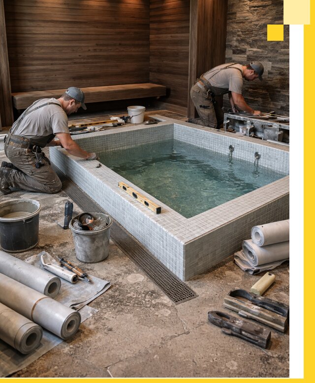 Установка и строительство бассейнов для сауны в Северске