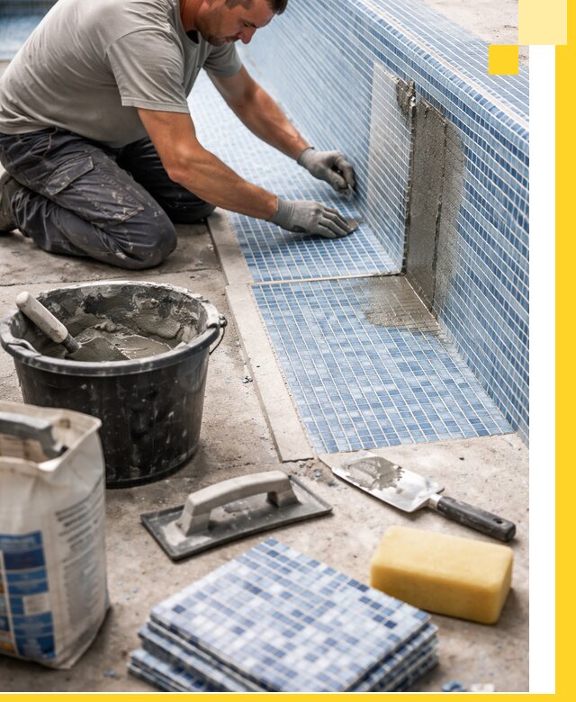 Укладка и ремонт мозаики для бассейнов под ключ в Северске