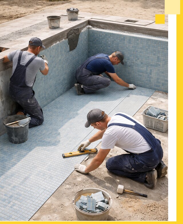 Укладка и установка плитки для бассейнов под ключ в Северске