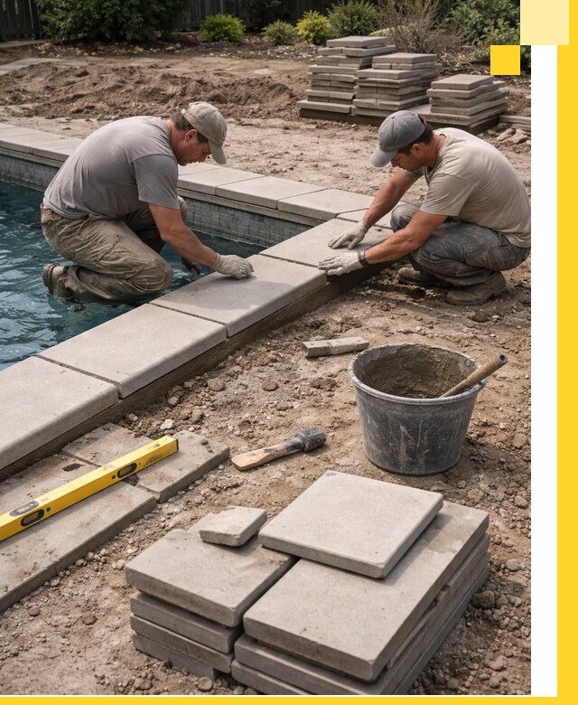 Установка и изготовление копингового камня для бассейнов в Северске