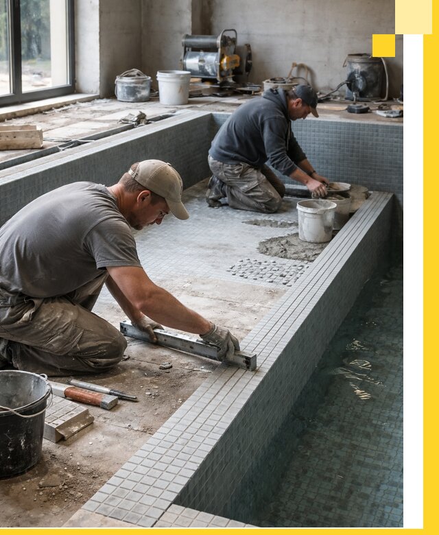 Строительство бассейна в частном доме в Северске под ключ