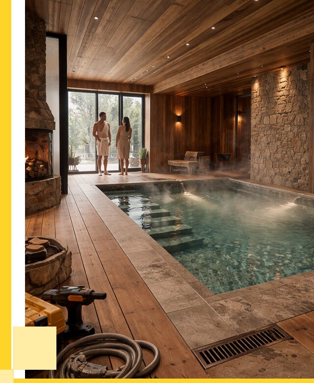 Проекты бань с бассейном под ключ в Северске от 77963 р., ЭриданСвк