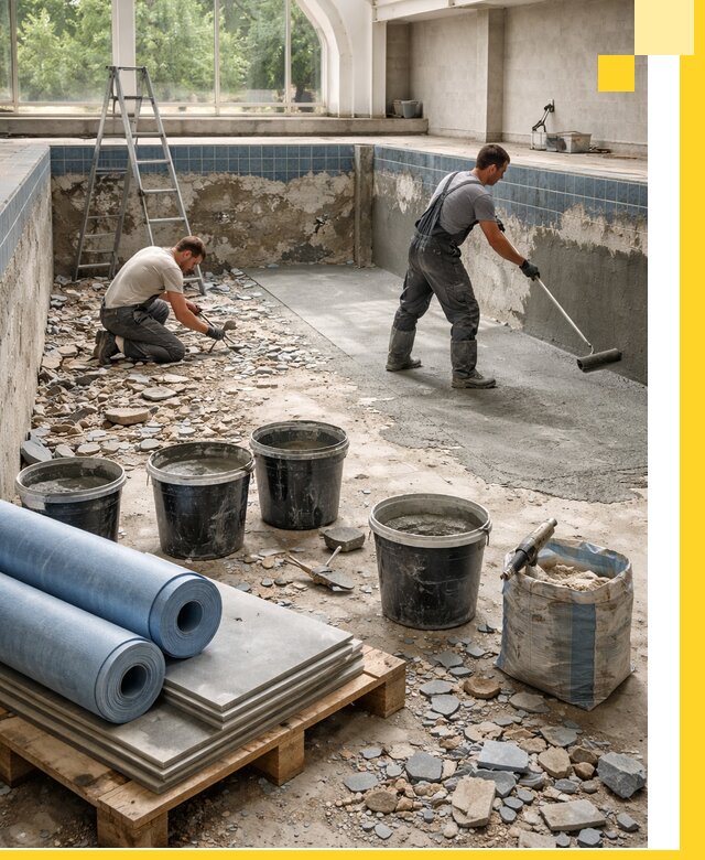 Реконструкция бассейнов в Северске: ремонт, гидроизоляция