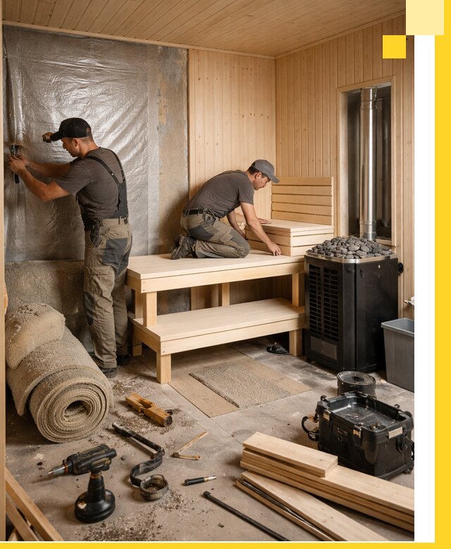 Проекты саун под ключ в Северске дизайн и строительство