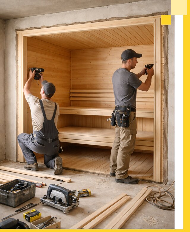 Монтаж саун под ключ в Северске — проектирование и установка