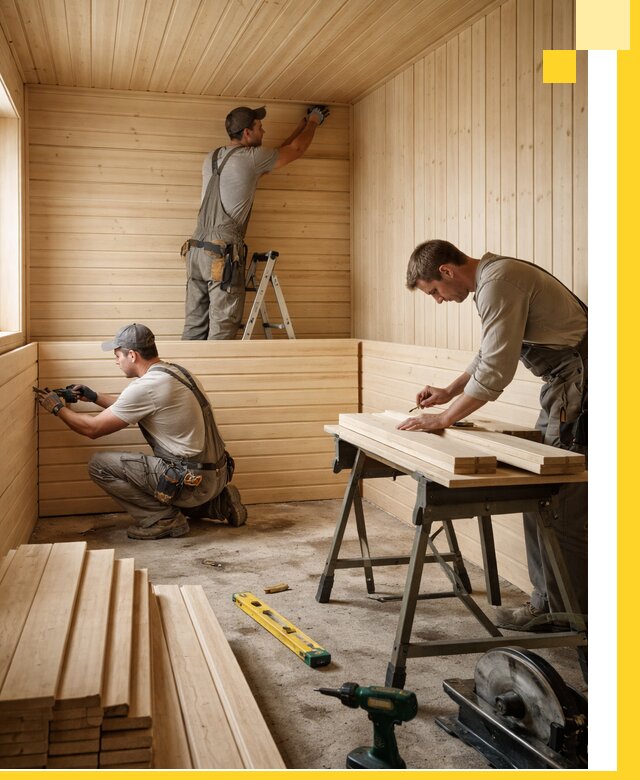 Обшивка саун в Северске из натуральной древесины под ключ