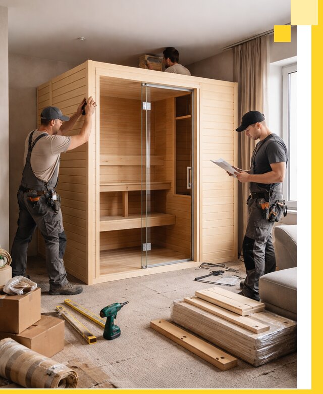 Установка и благоустройство саун в квартире в Северске