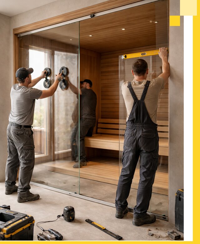 Производство и монтаж стеклянных саун под ключ в Северске