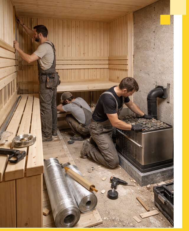 Индивидуальные сауны на заказ в Северске под ключ, проект и монтаж