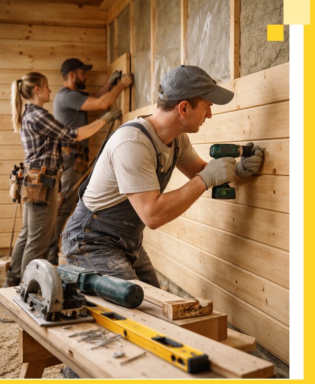 Обшивка бань под ключ в Северске: отделка стен и потолков