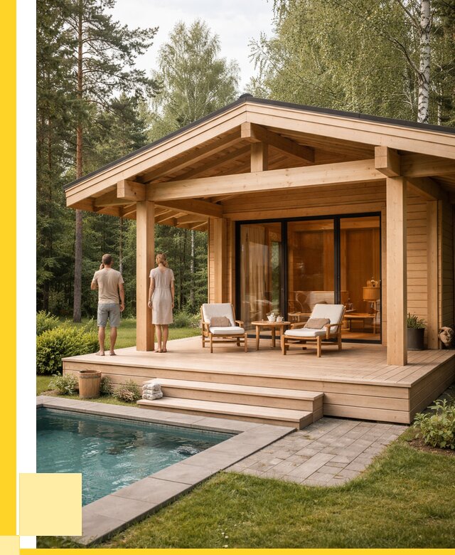 Бани с террасой под ключ в Северске от 623700 р. | ЭриданСвк