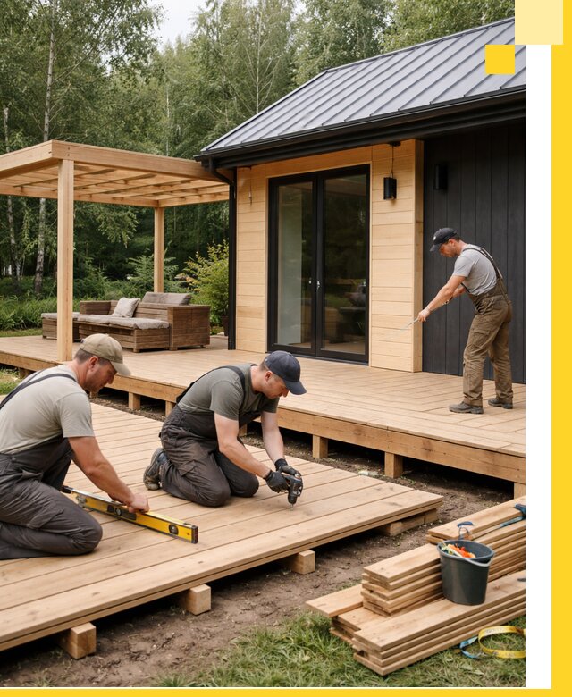 Строительство бань с террасой и бассейном под ключ в Северске