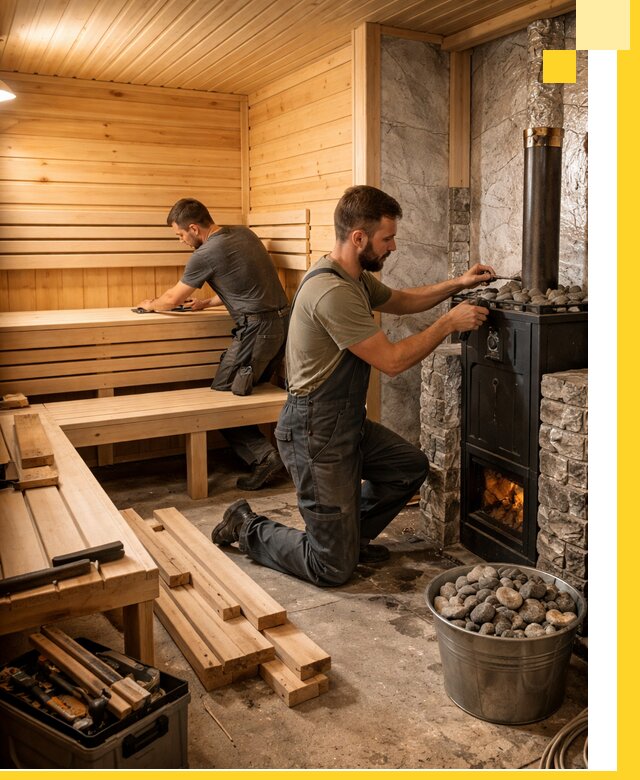 Дизайн и строительство интерьеров бань под ключ в Северске