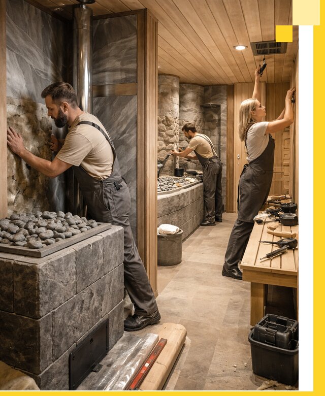Строительство бань и SPA процедур в Северске под ключ и отделкой