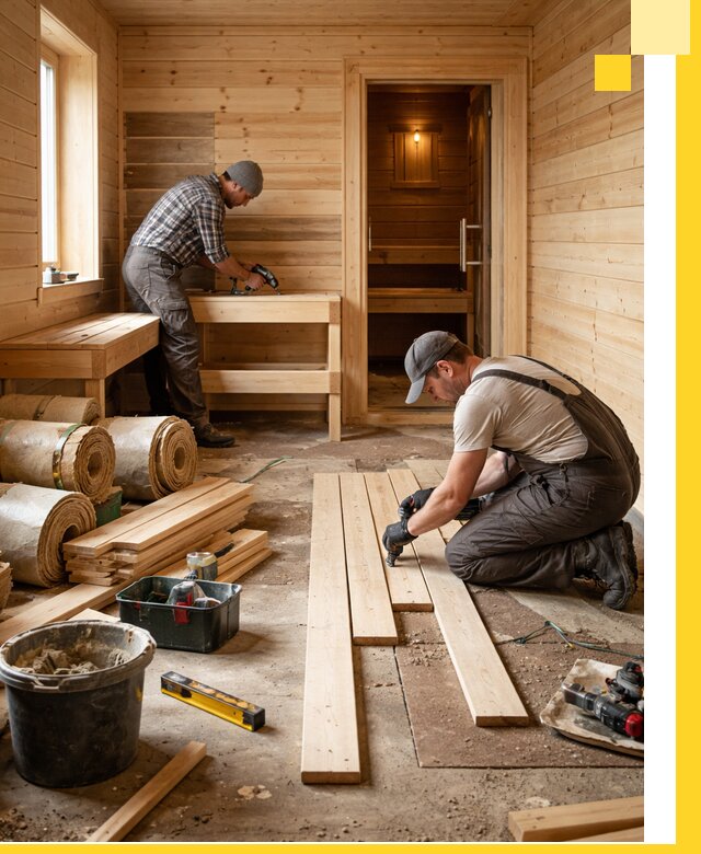 Индивидуальный проект бани с комнатой отдыха под ключ в Северске