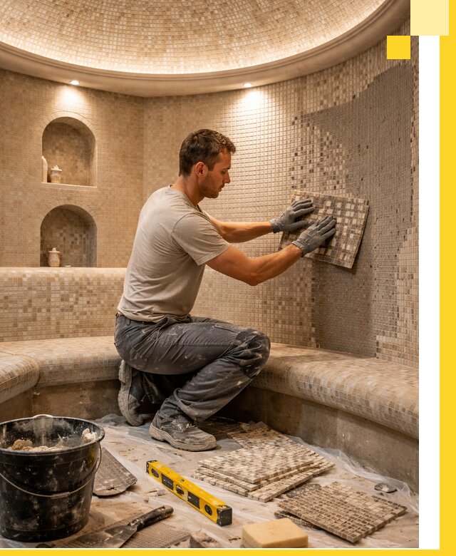 Устройство и монтаж домашнего хамама под ключ в Северске